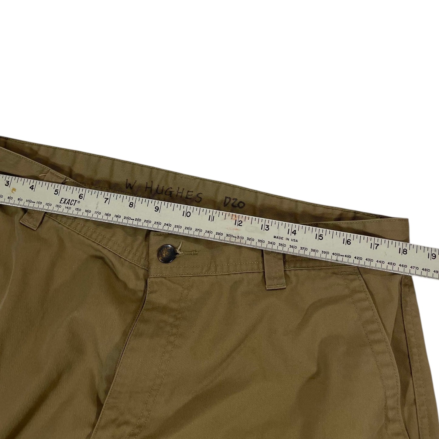 VINTAGE TAN WIDE LEG CHINO PANTS (36)