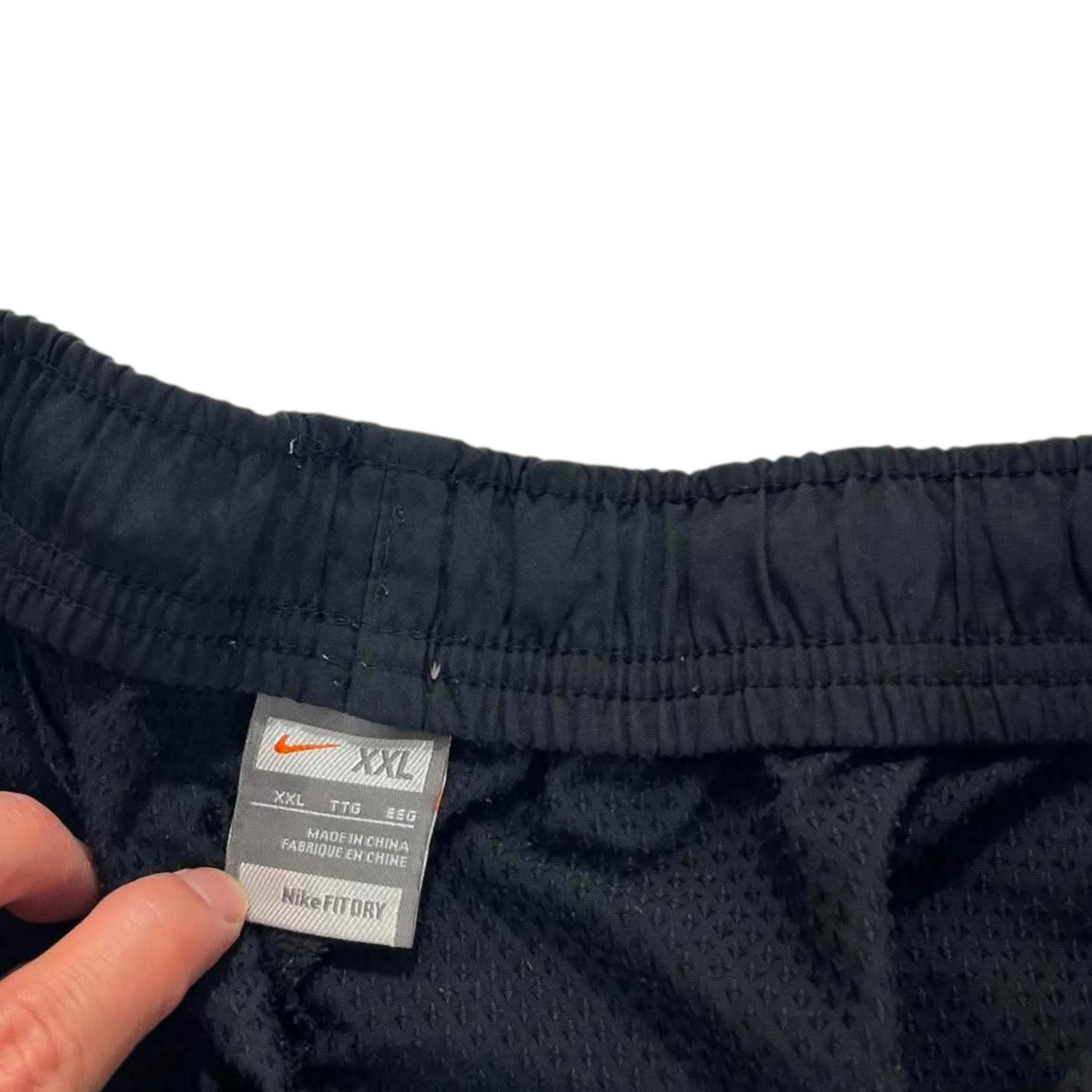 VINTAGE NIKE BLACK TRACK PANTS (L-XL)