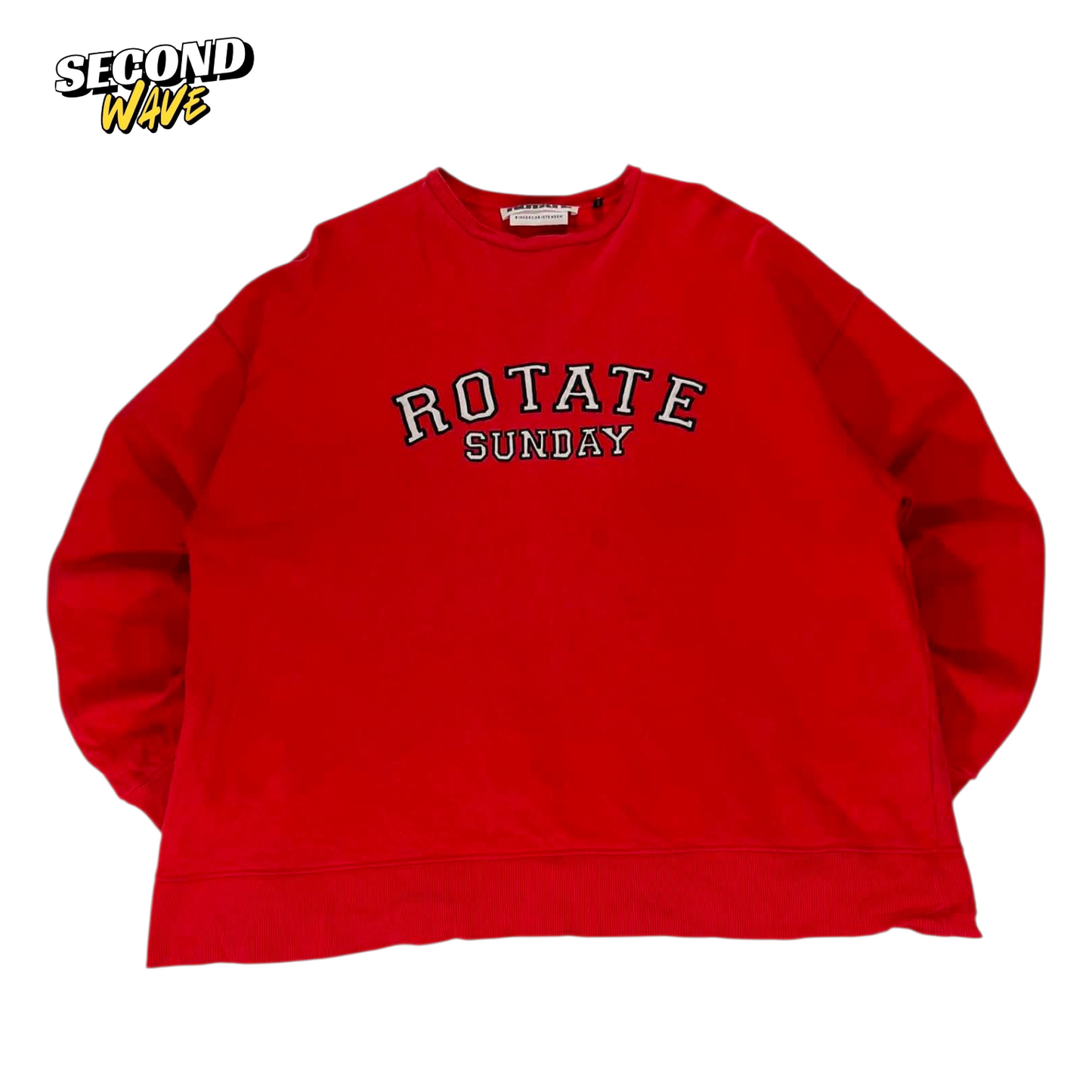 ROTARY RED SWEATSHIRT WITH EMBROIDERED LOGO (L)