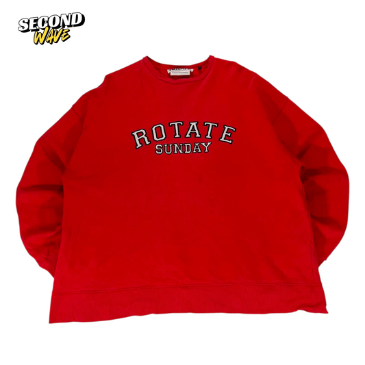 ROTARY RED SWEATSHIRT WITH EMBROIDERED LOGO (L)