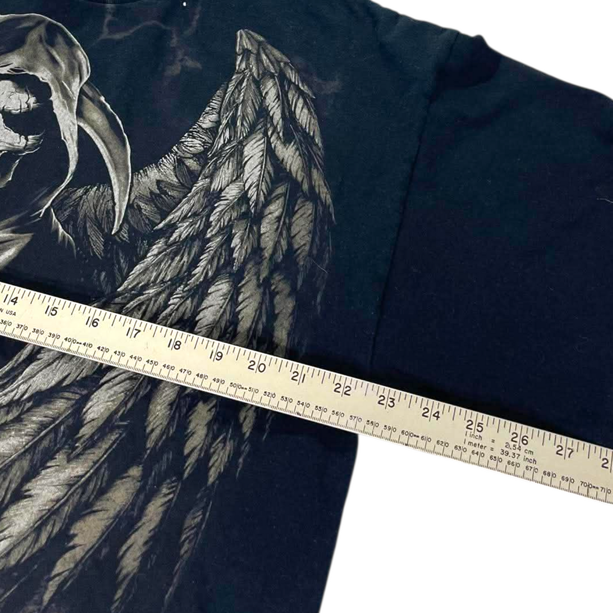 Y2K BLACK GRIM REAPER T-SHIRT (XL)