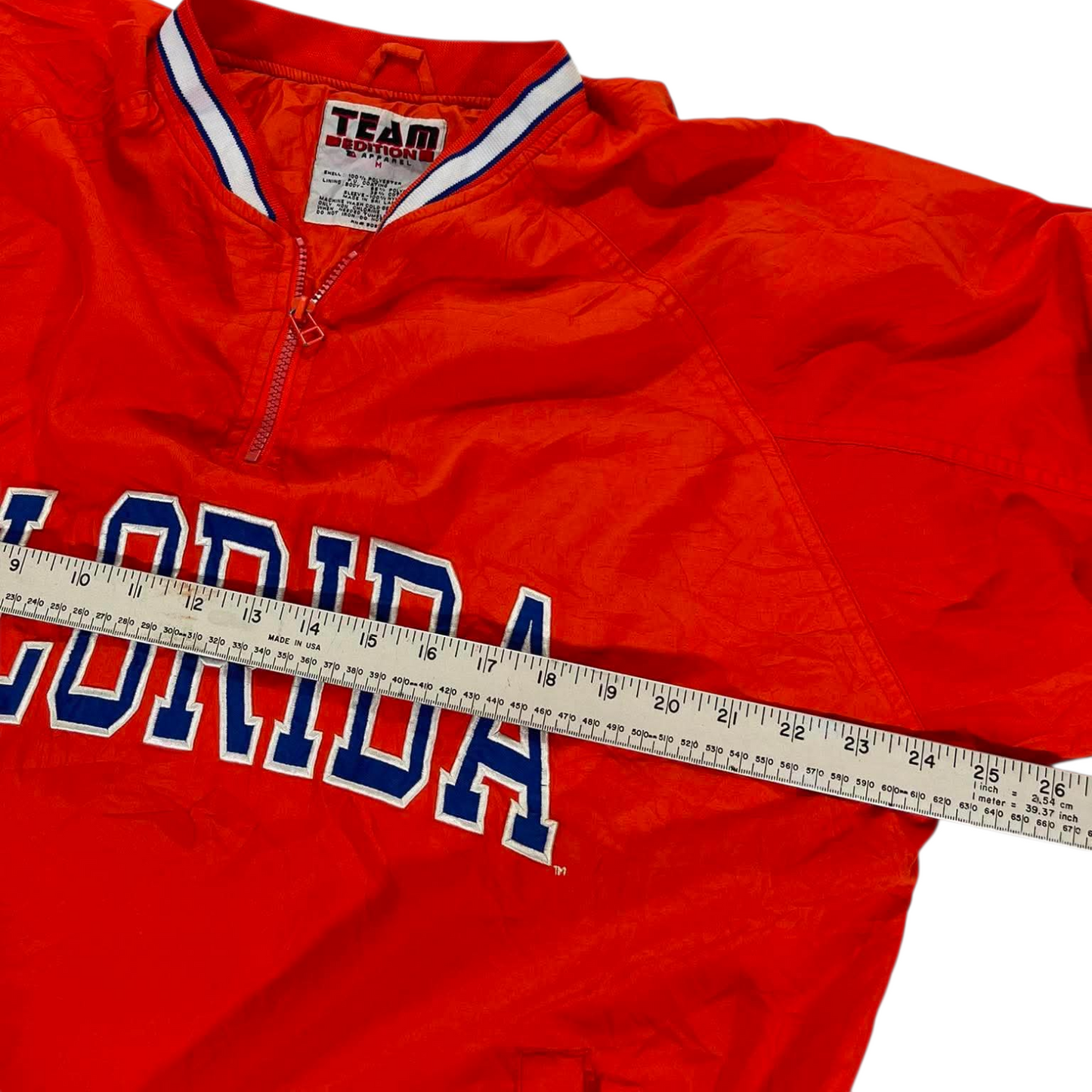 VINTAGE 90S FLORIDA GATORS RED QUARTER ZIP WINDBREAKER (M-L)