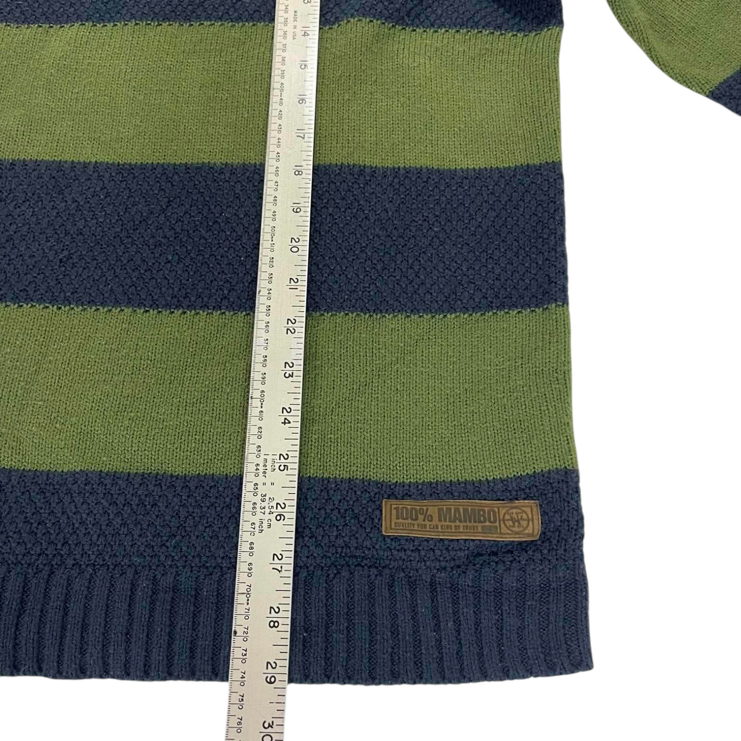 MAMBO GREEN STRIPED SWEATER (L-XL)