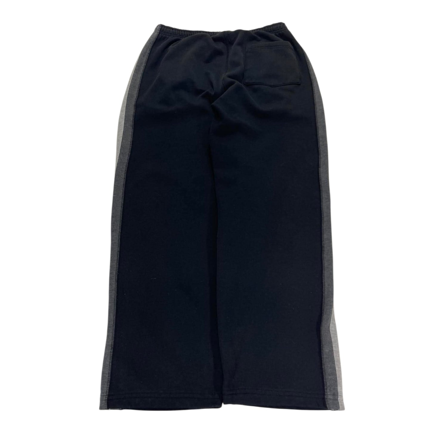 CHISEL BLACK BAGGY WIDE LEG SWEATPANTS (L)