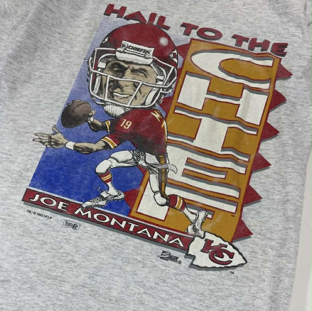 VINTAGE JOE MONTANA KANSAS CITY CHIEFS (L)