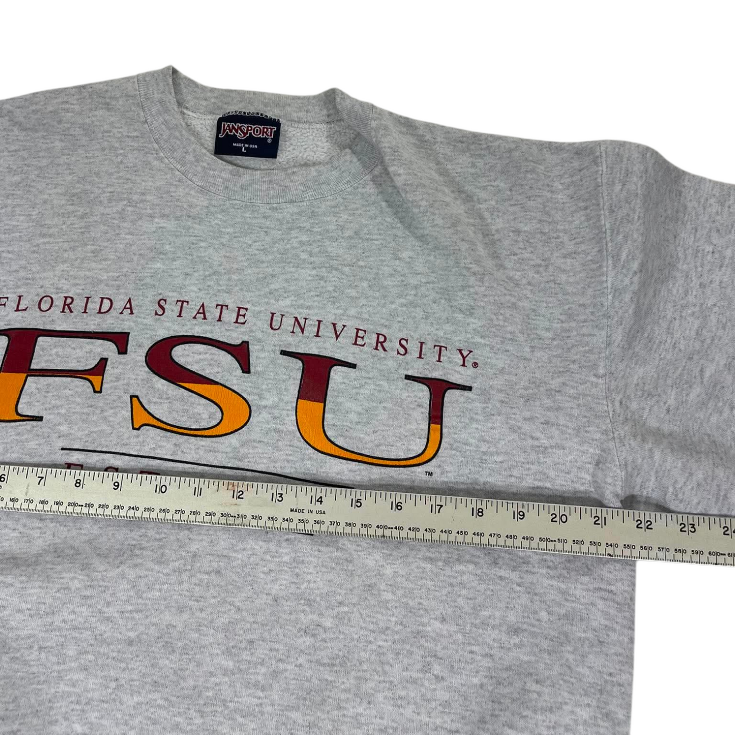 90S FLORIDA STATE UNIVERSITY GREY CREWNECK SWEATSHIRT (L)
