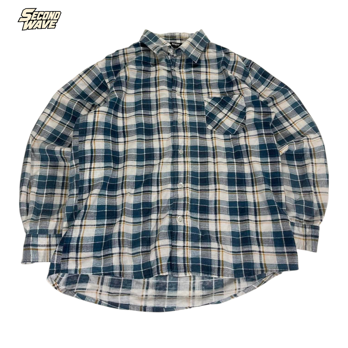 RIVET WORKWEAR BLUE PLAID FLANNEL (M - L)