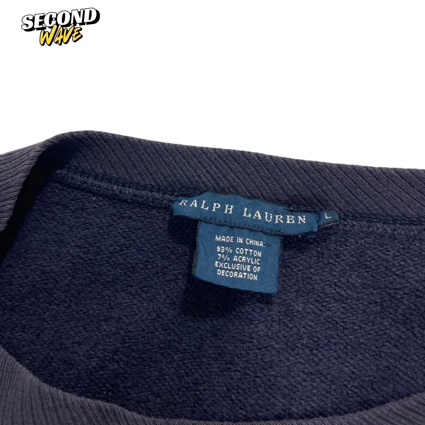 VINTAGE RALPH LAUREN NAVY BLUE CREWNECK (M)
