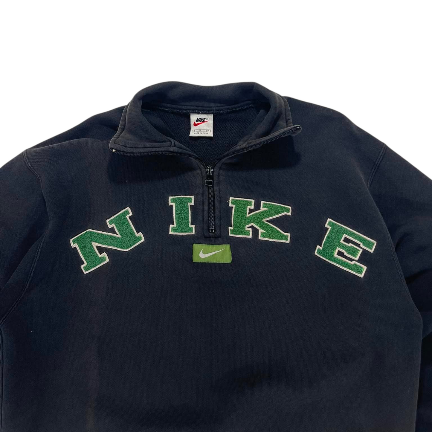 VINTAGE NIKE BLACK QUARTER ZIP SWEATSHIRT (S-M)