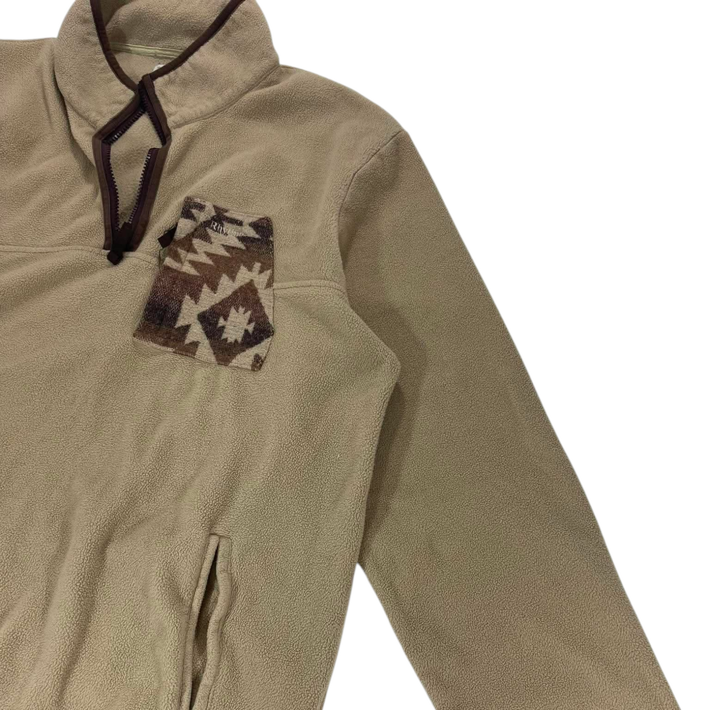 RHYTHM BROWN QUARTER ZIP FLEECE (L-XL)