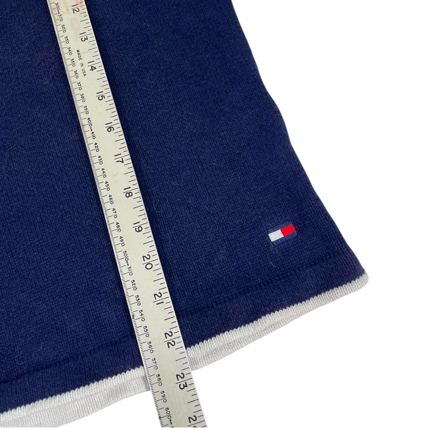 TOMMY HILFIGER BLUE & NAVY STRIPED HOODIE (S)