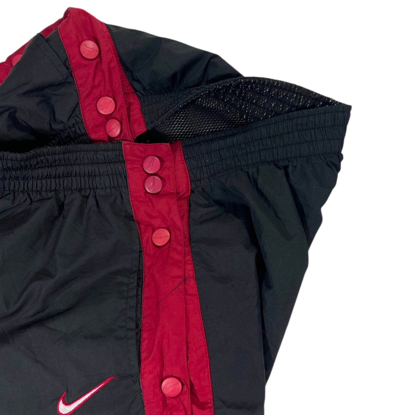 VINTAGE SNAP ON NIKE BAGGY TRACK PANTS (L)