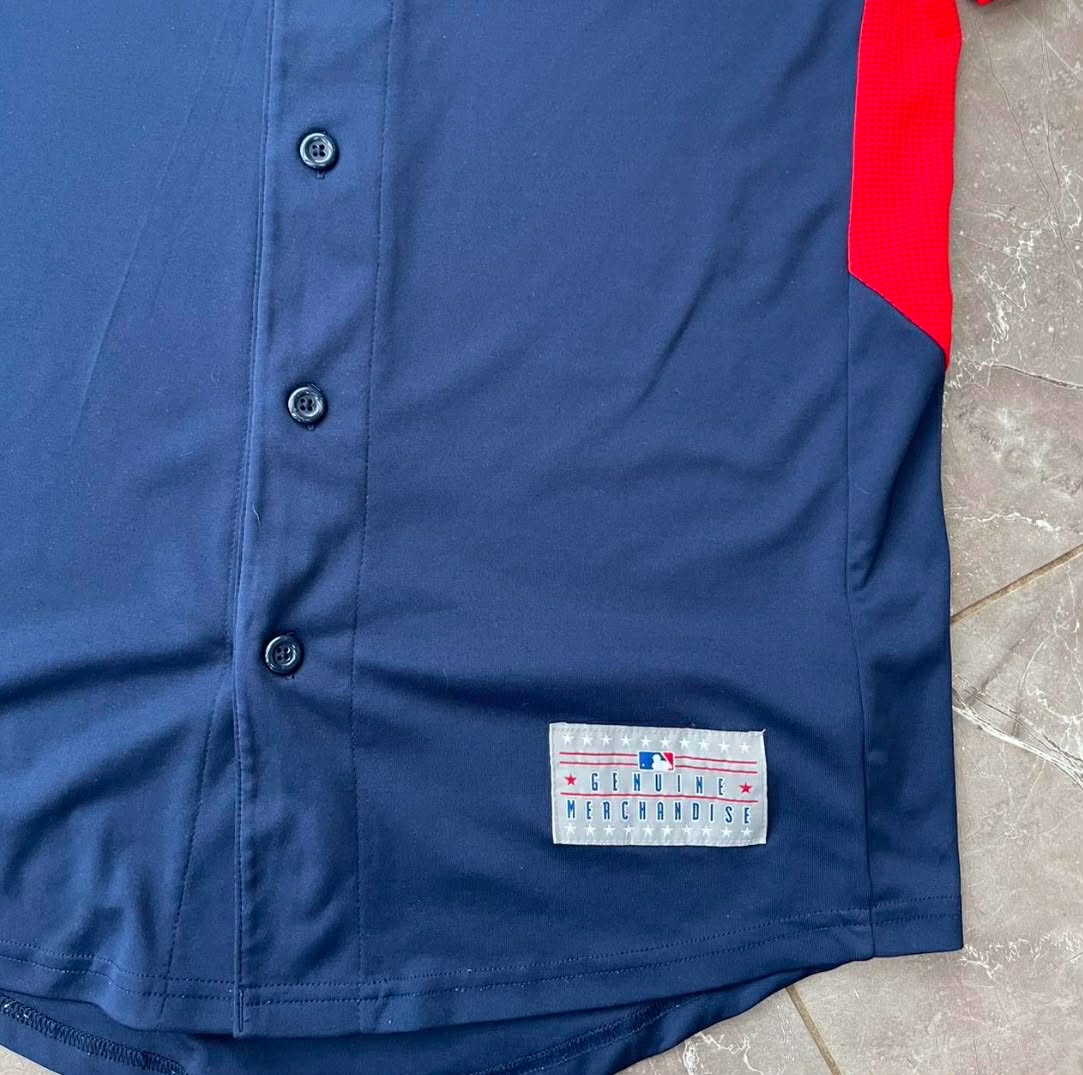 NAVY BOSTON RED SOX BASEBALL JERSEY (L-XL)