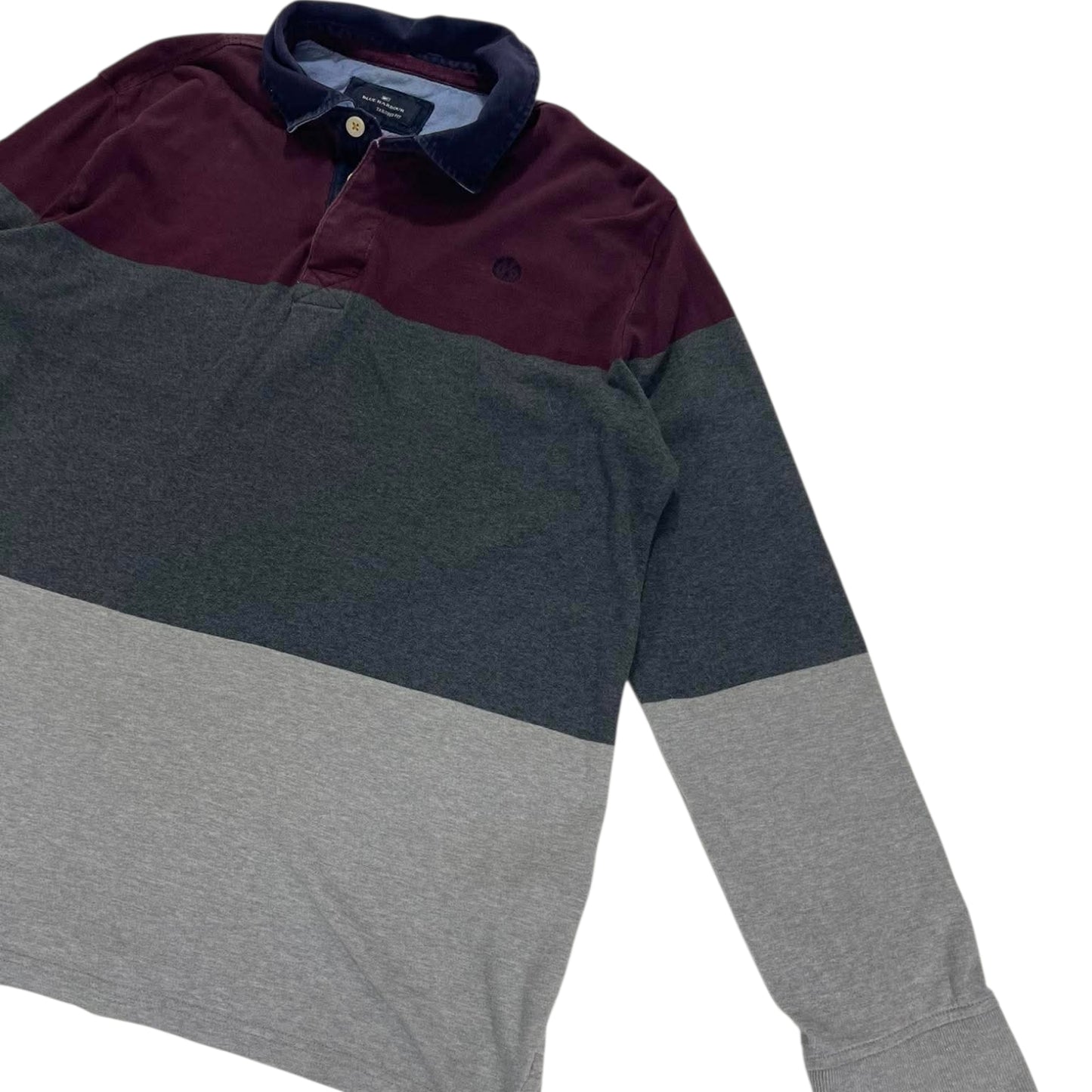 VINTAGE BLUE HARBOUR BURGUNDY & GREY POLO (XL)