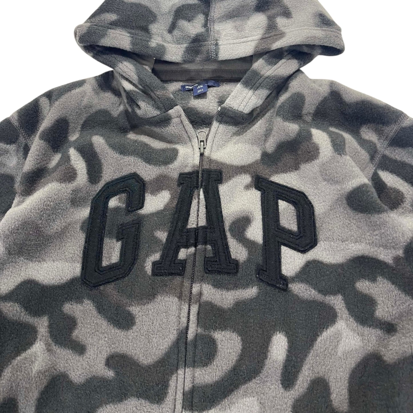 Y2K GAP KIDS CAMO ZIP UP HOODIE (KIDS / XXL)