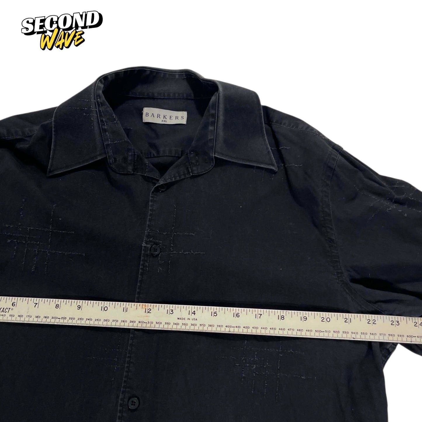 CLASSIC BARKERS BLACK BUTTON UP SHIRT (XL)