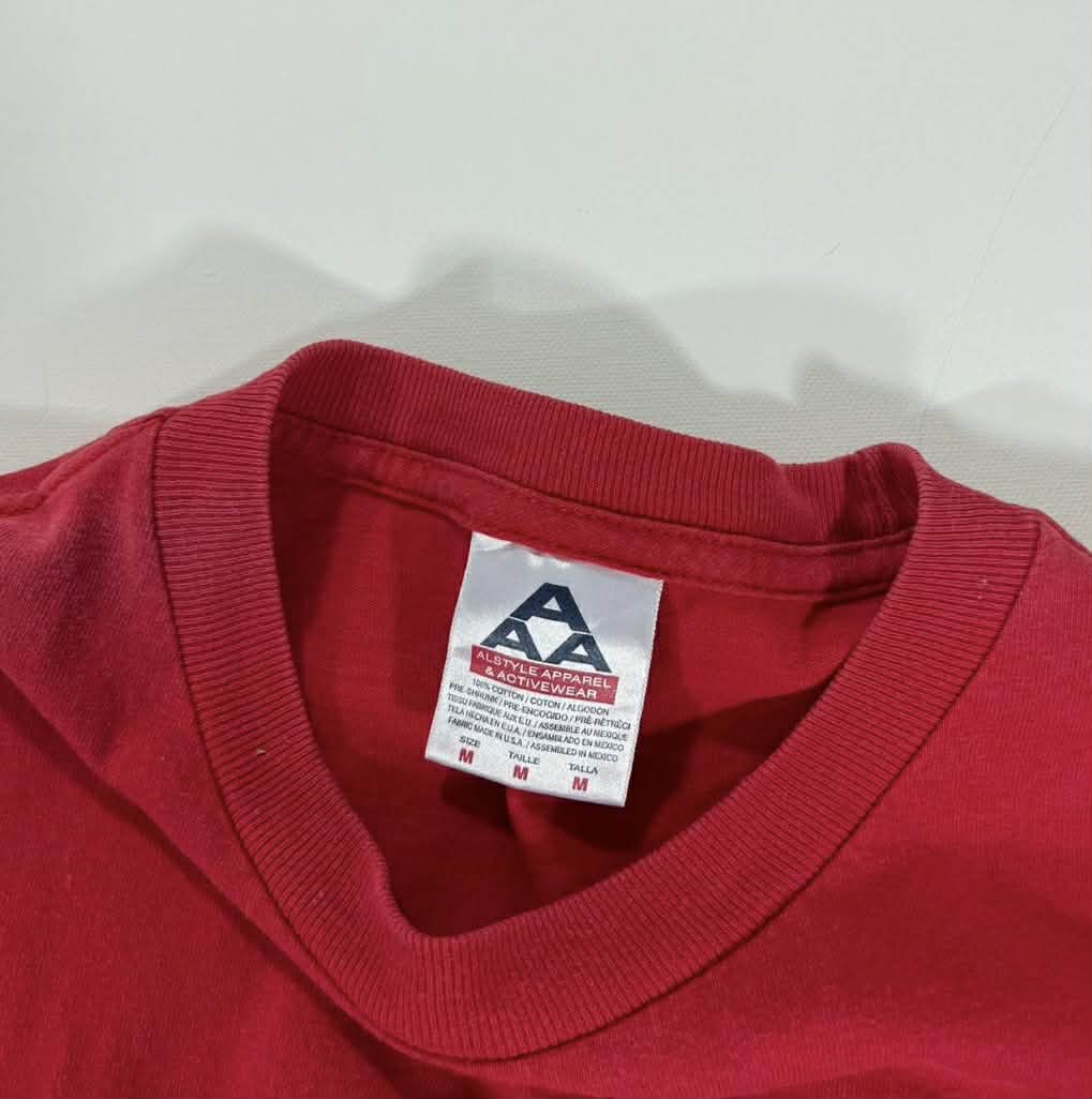 2002 DETROIT RED WINGS STANLEY CUP CHAMPIONS RED T-SHIRT (M)