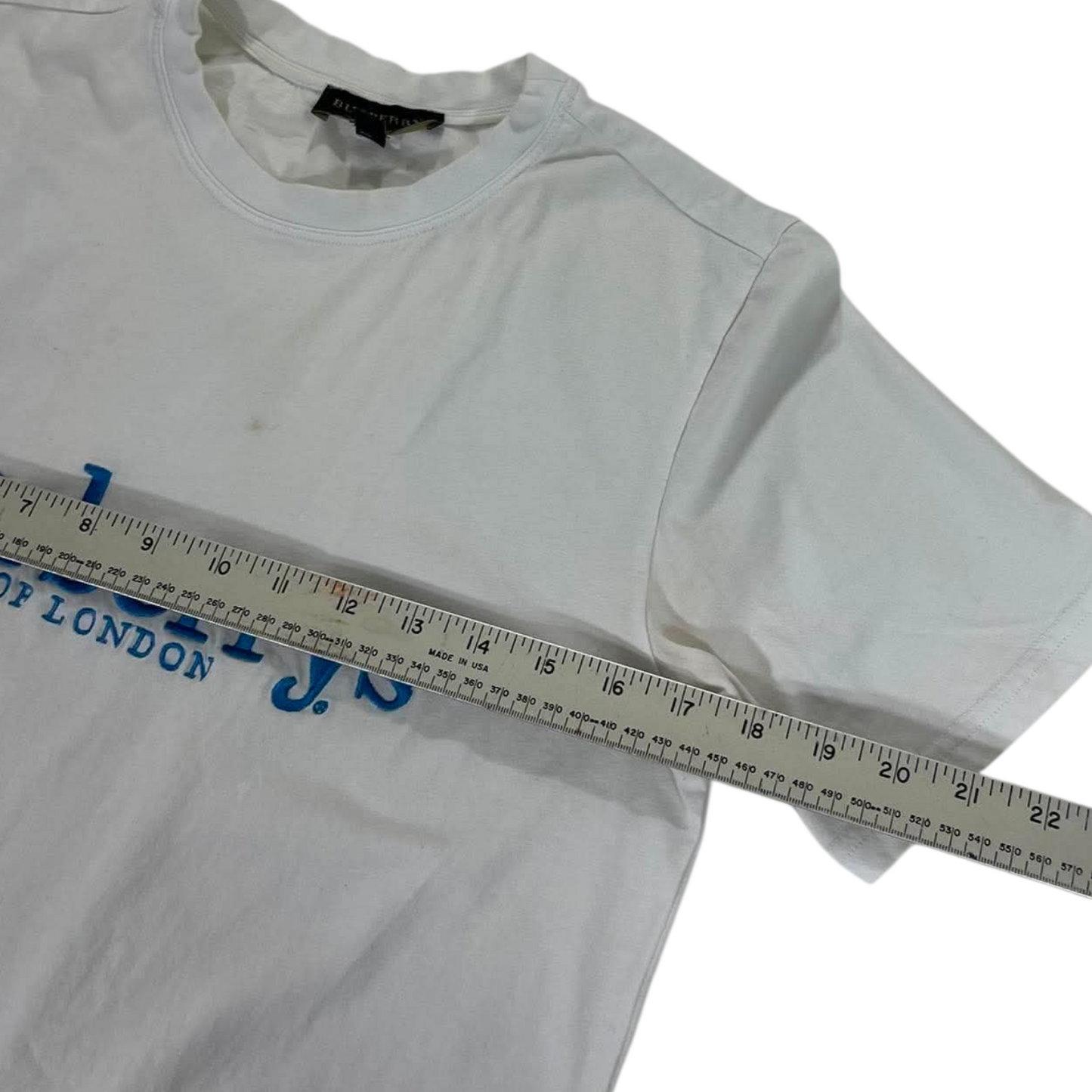 TRASHED BURBERRY WHITE COTTON T-SHIRT (M)