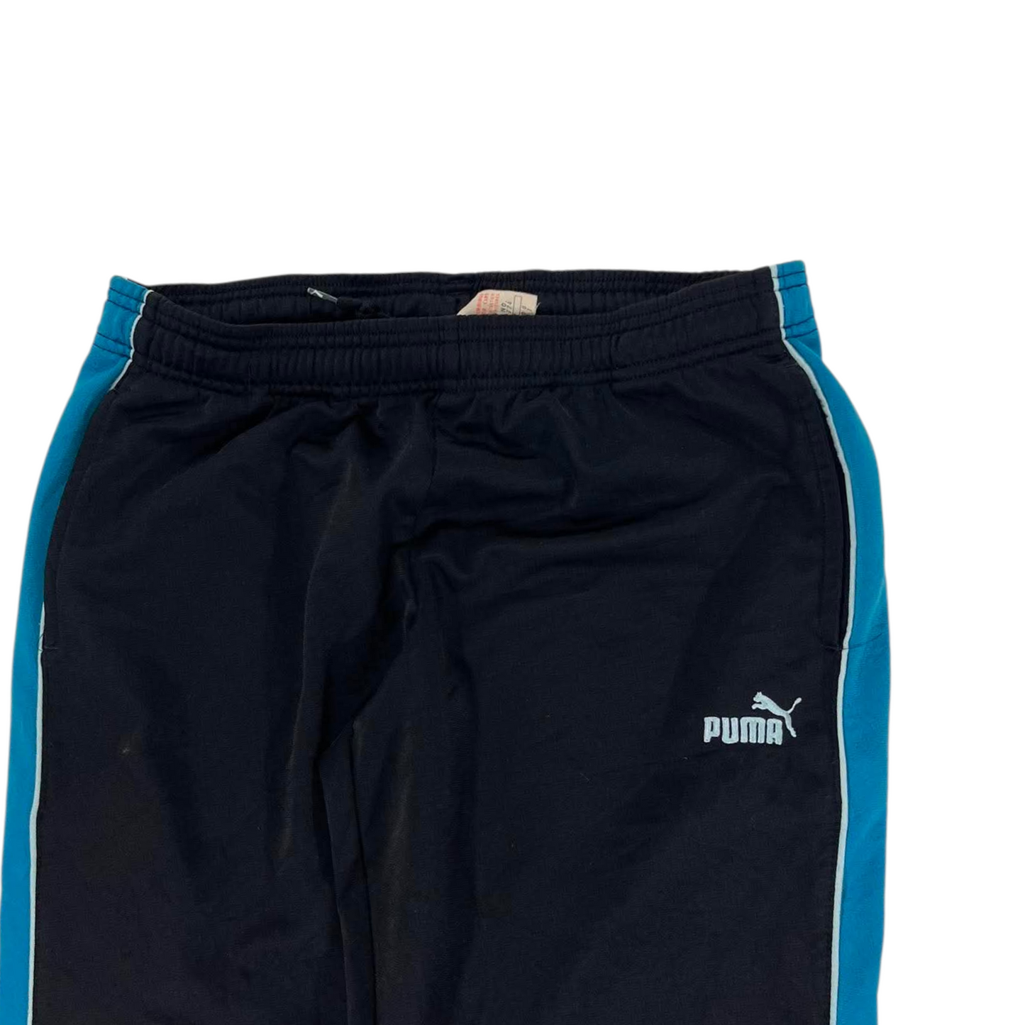 PUMA BLACK TRACI PANTS WITH BLUE STRIPES (S)
