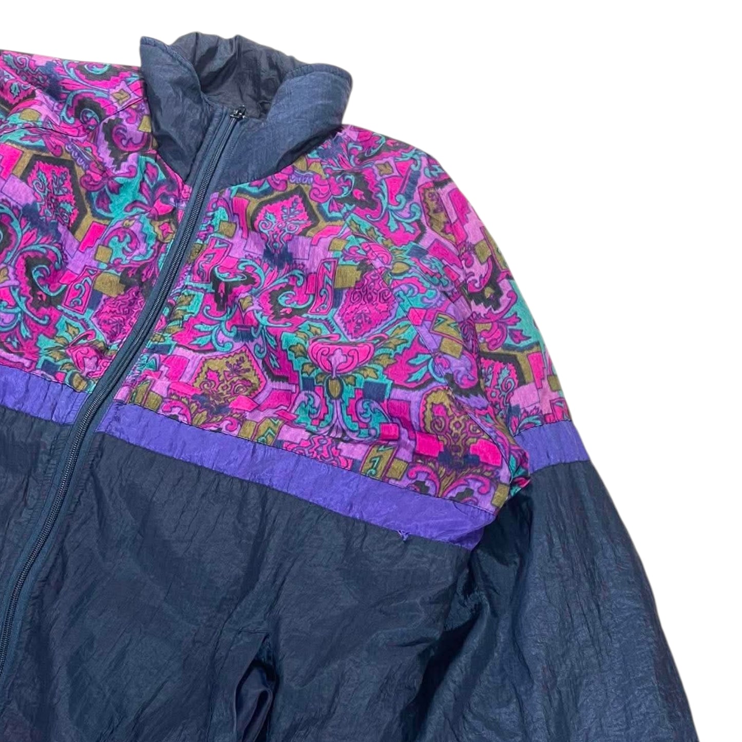 90S GOLD RUSH MULTICOLOURED WINDBREAKER (M-L)