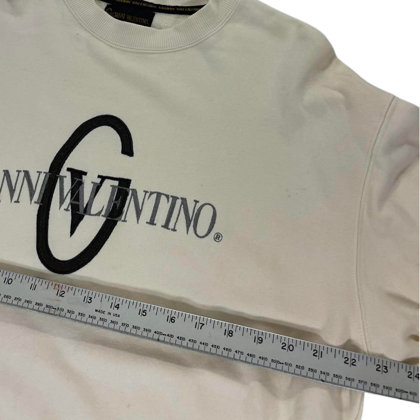VINTAGE GIANNI VALENTINO CREAM CREWNECK (L)