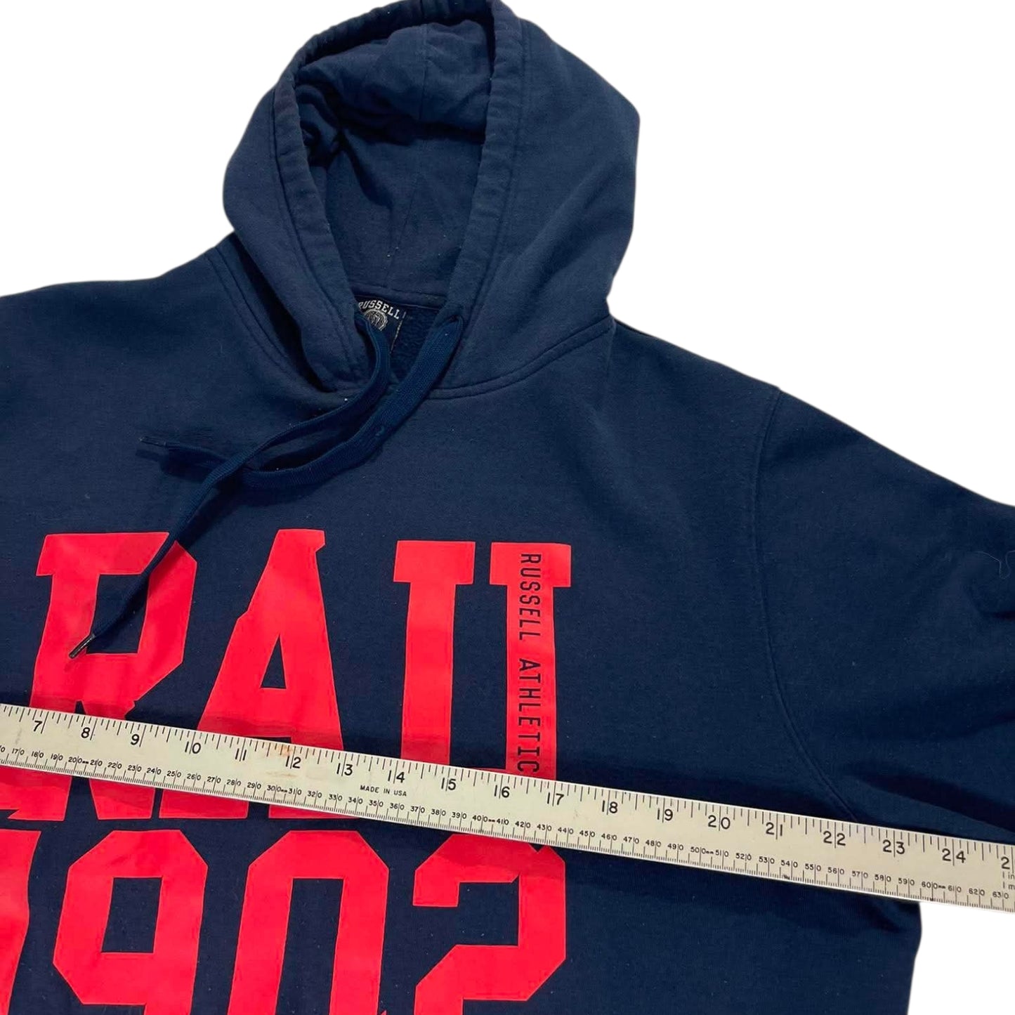 RUSSELL ATHLETIC NAVY BLUE HOODIE (L)