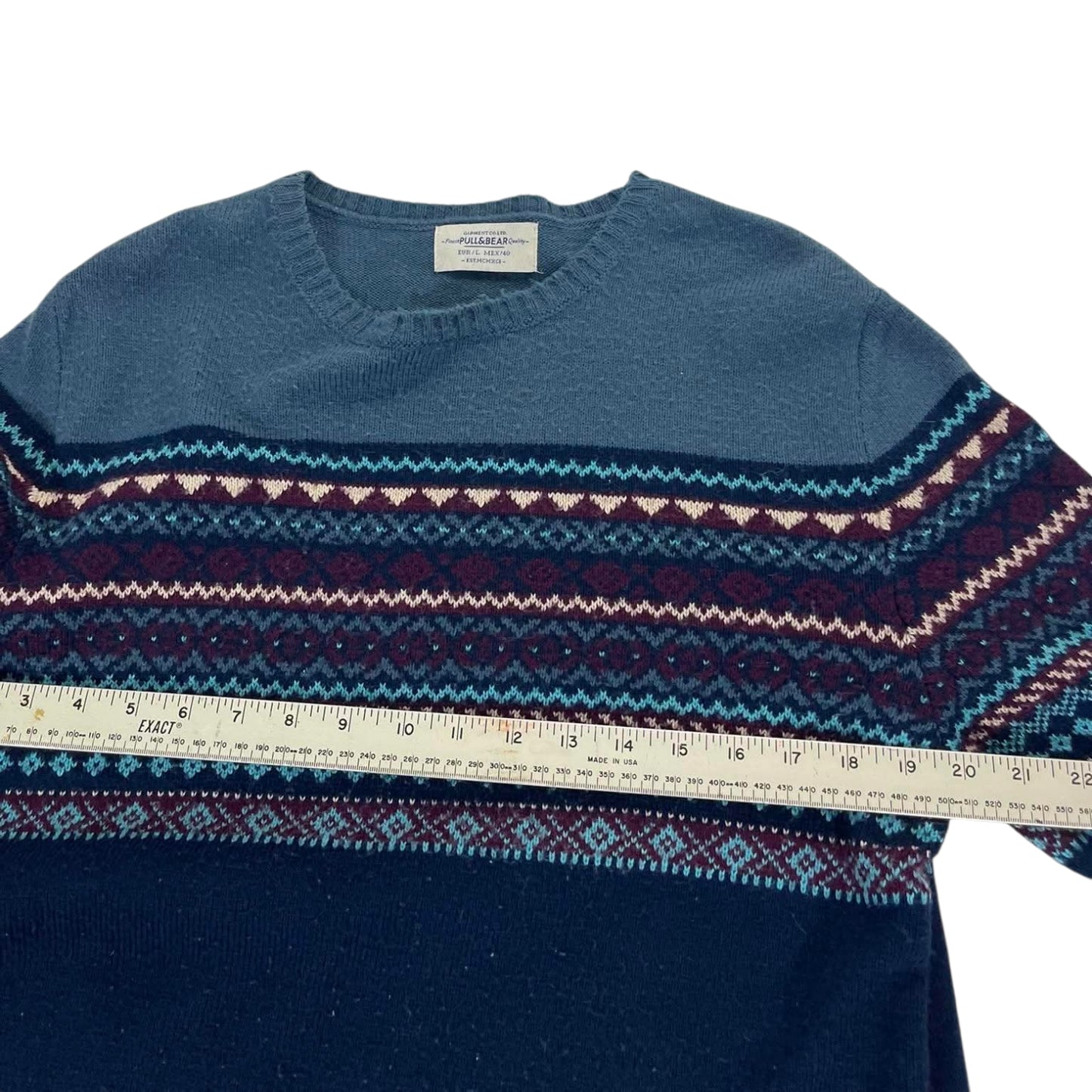 VINTAGE PULL & BEAR BLUE SWEATER (L)