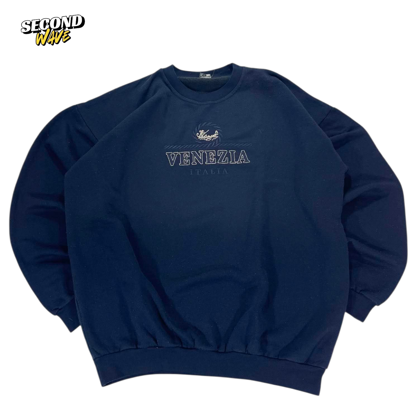 VINTAGE CREWNECK SWEATSHIRT WITH VENICE ITALY EMBROIDERY (XL)