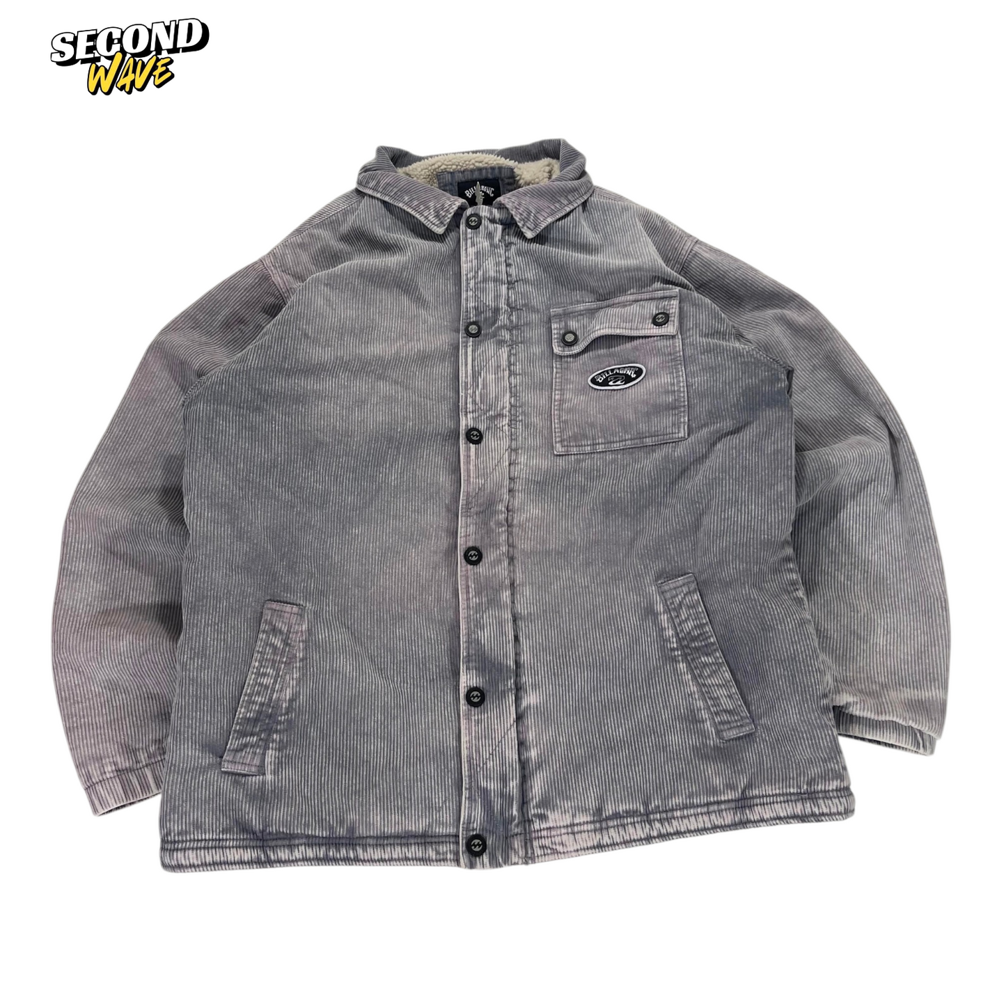VINTAGE BILLABONG GRAY CORDUROY JACKET (XL)