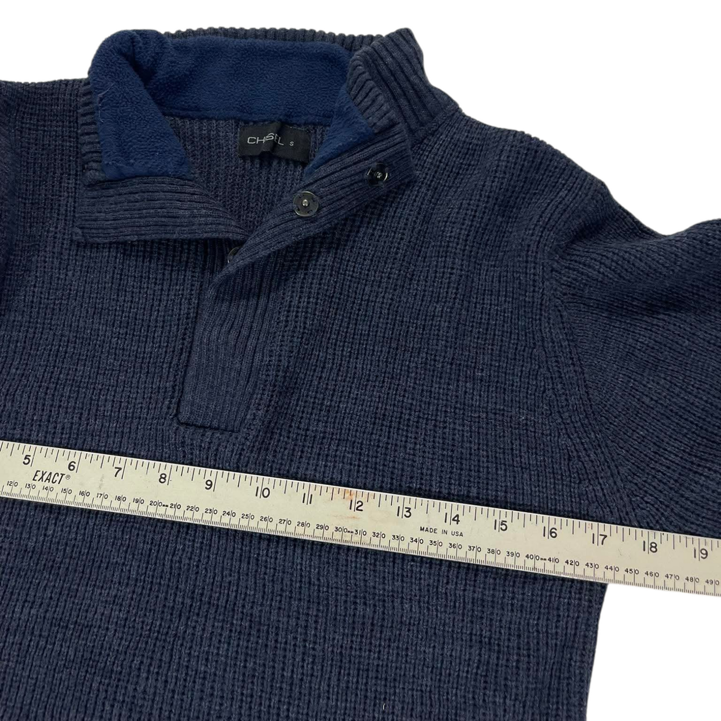 VINTAGE CHISEL LONG SLEEVE POLO SHIRT (S-M)