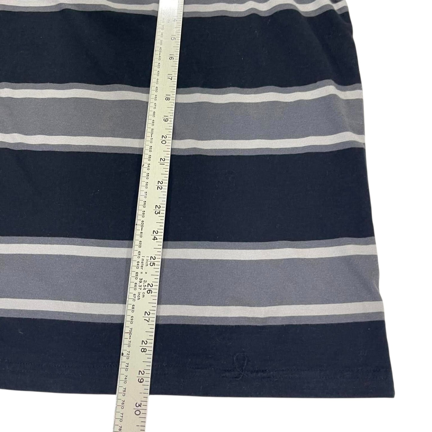 VINTAGE MATCH BLUE STRIPED POLO LONG SLEEVE (XL)
