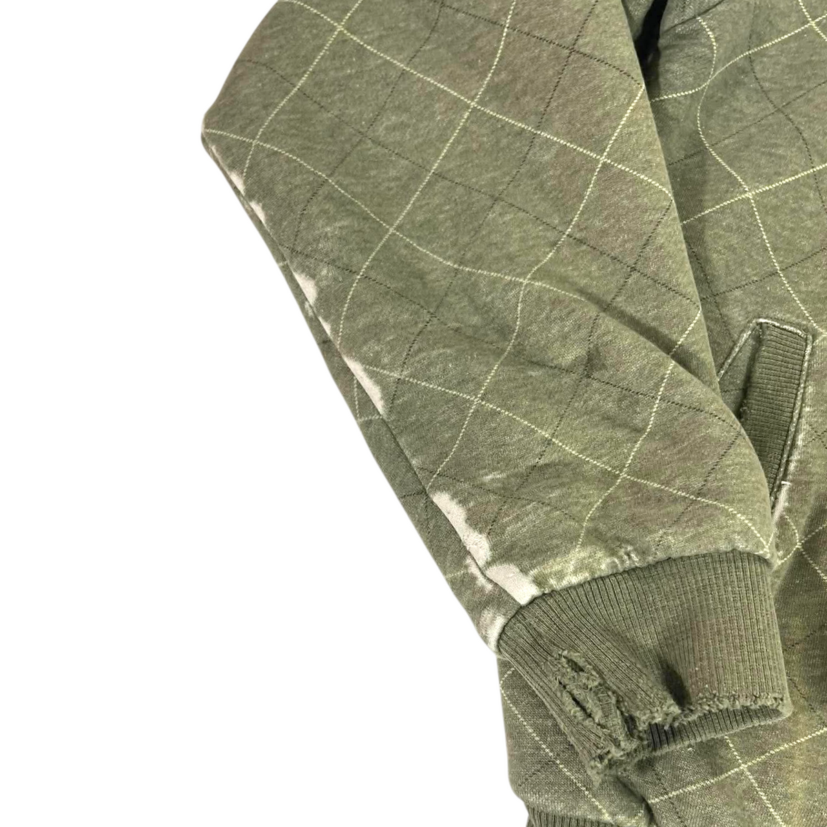 Y2K BILLABONG QUILTED GREEN HOODIE (S)