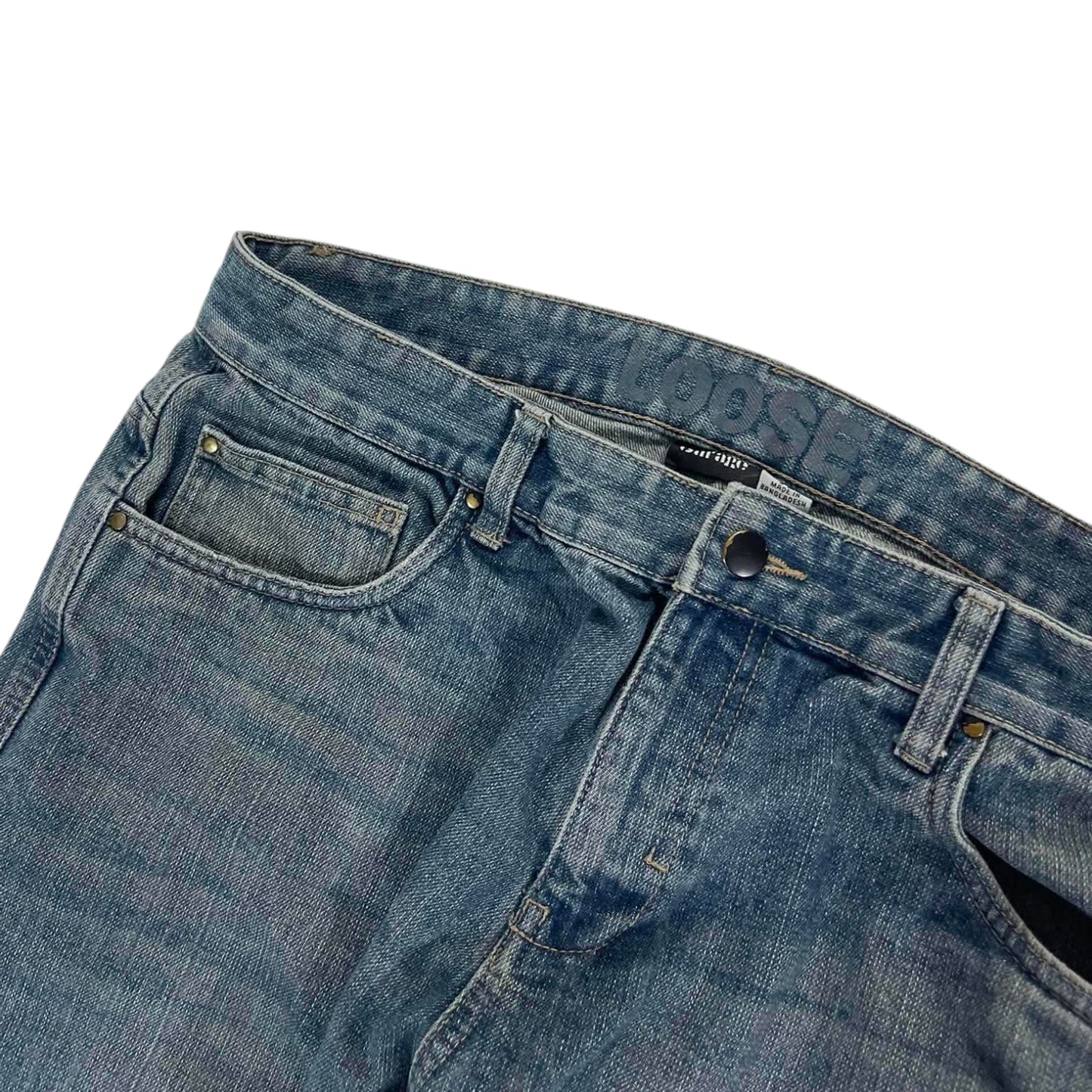 VINTAGE GARAGE BLUE DENIM JEANS (36)