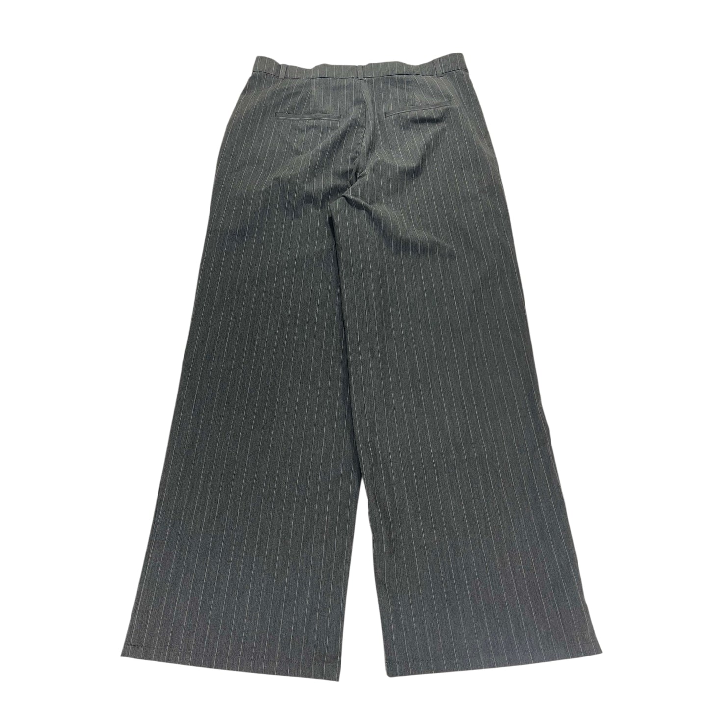 COTTON ON GREY PINSTRIPE WIDE LEG PANTS (L)