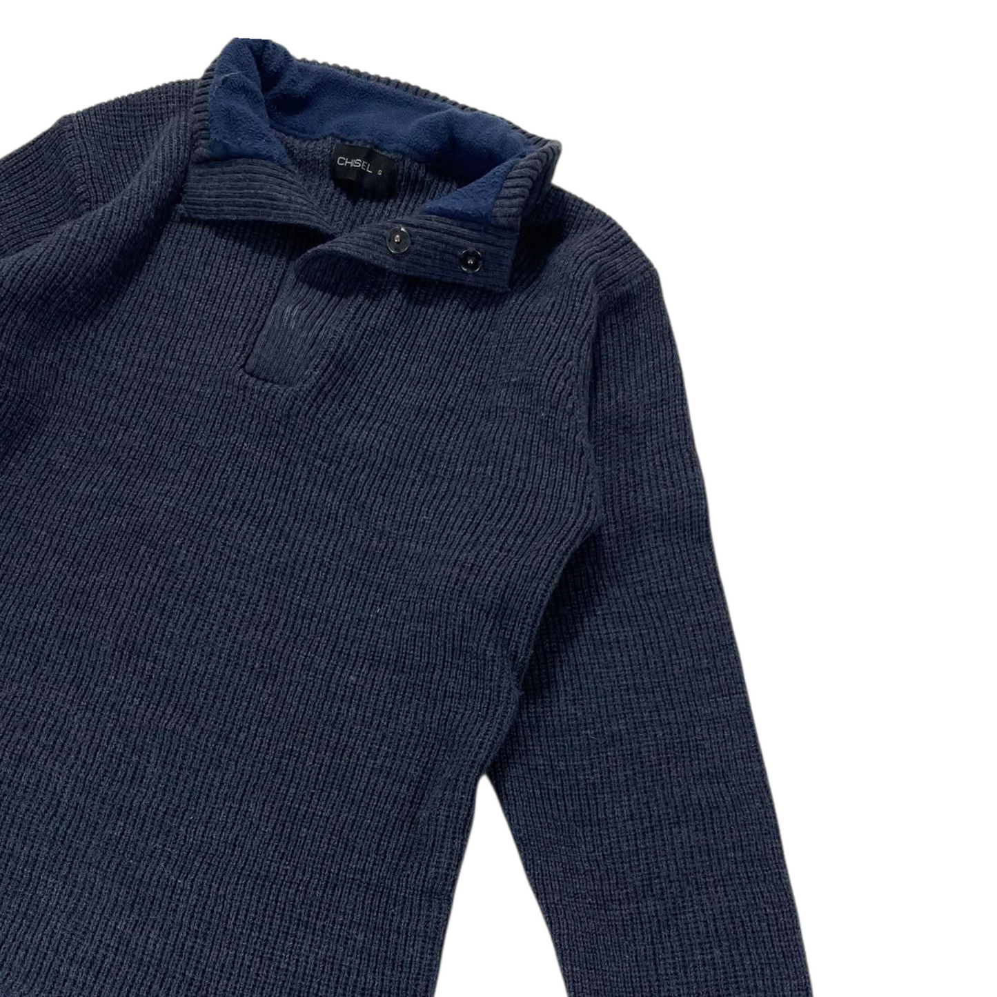 VINTAGE CHISEL LONG SLEEVE POLO SHIRT (S-M)