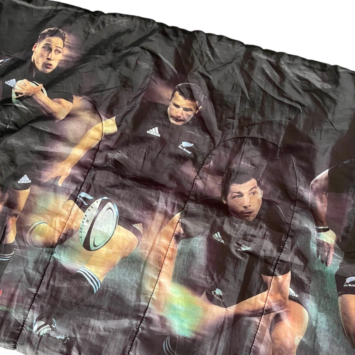 VINTAGE ALL BLACKS RUGBY SLEEPING BLANKET TEAM