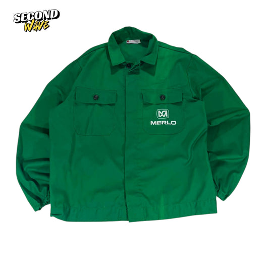 MERLO GREEN WORKWEAR LONG SLEEVE SHIRT (L)