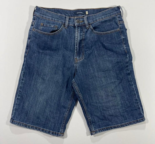 Y2K CHISEL BLUE DENIM JORTS (32)
