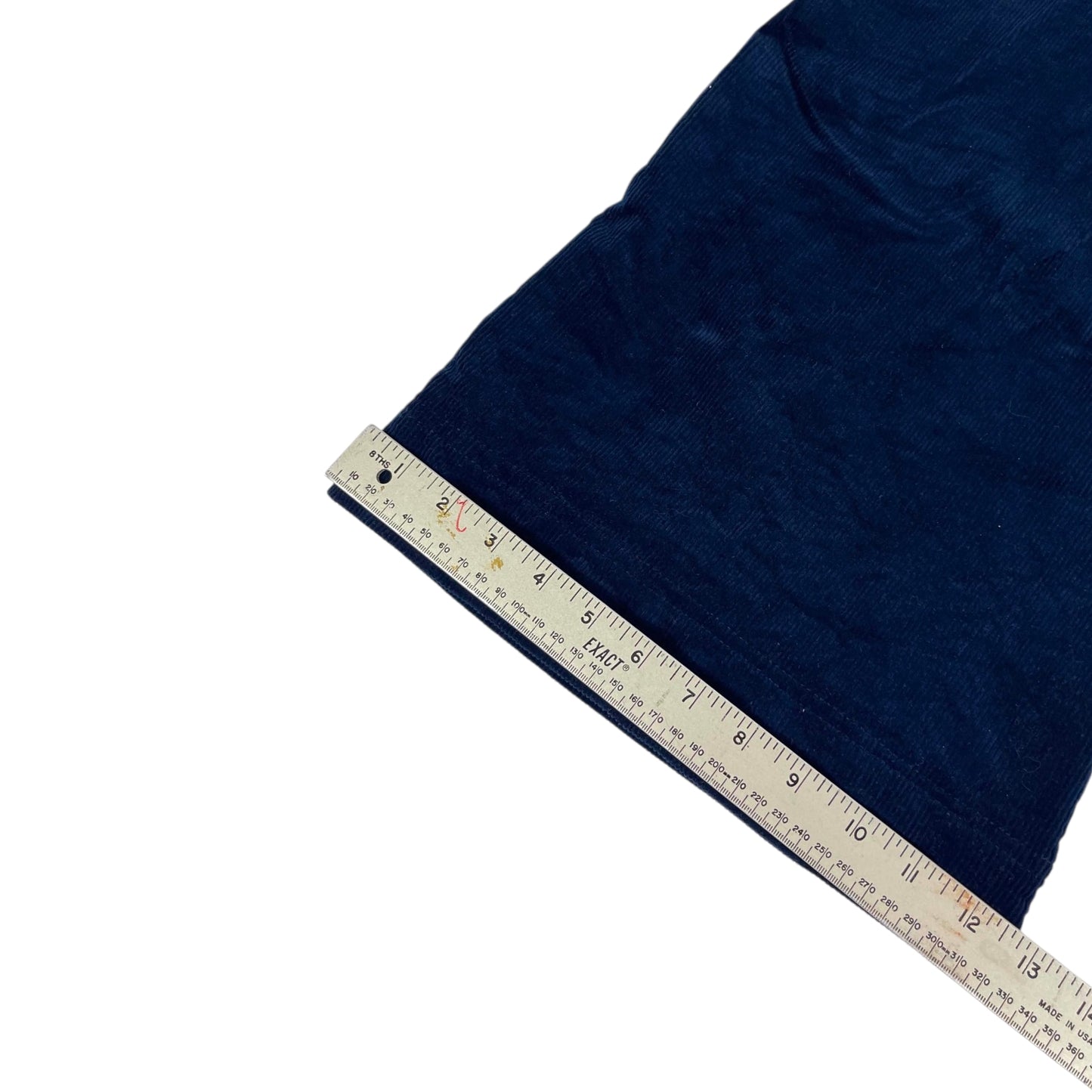 VINTAGE ZEST NAVY BLUE CORDUROY WIDE LEG PANTS (34")