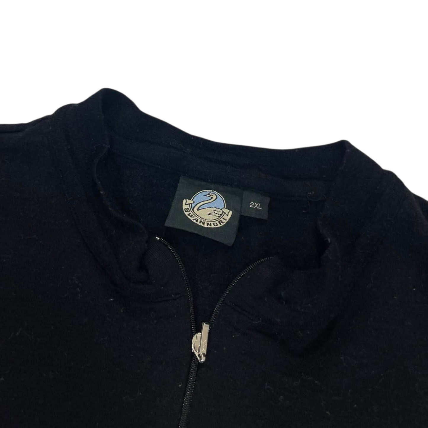 100% MERINO WOOL SWANDRI BLACK QUARTER ZIP SWEATSHIRT (M-L)