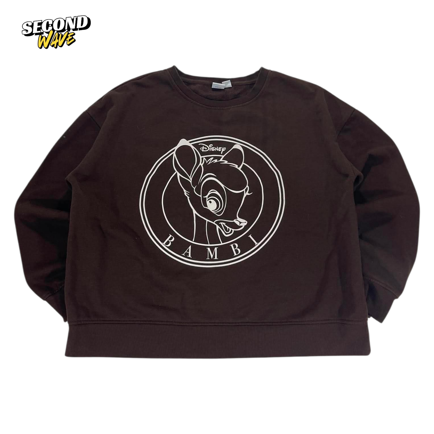 DISNEY BAMBI BROWN CREWNECK SWEATSHIRT (L)