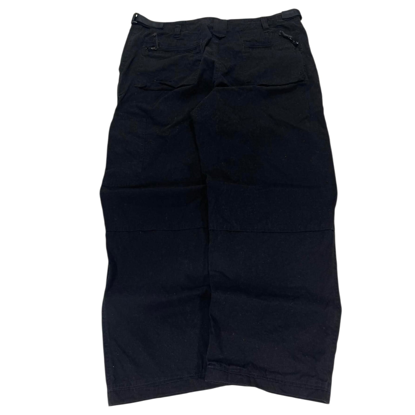 VINTAGE MATCH BLACK BAGGY CARGO PANTS (38)