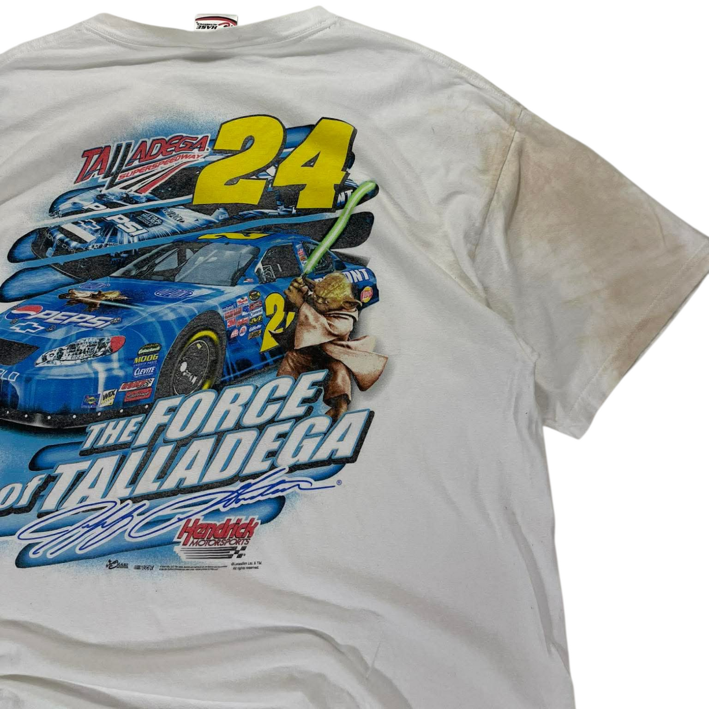 JEFF GORDON NASCAR WHITE TEE (XL)