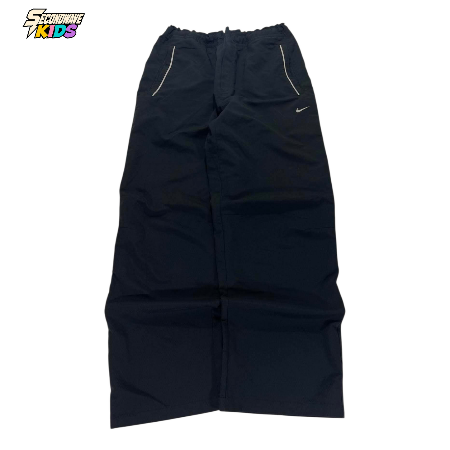 NIKE BLACK BAGGY TRACK PANTS ⁹ (L)