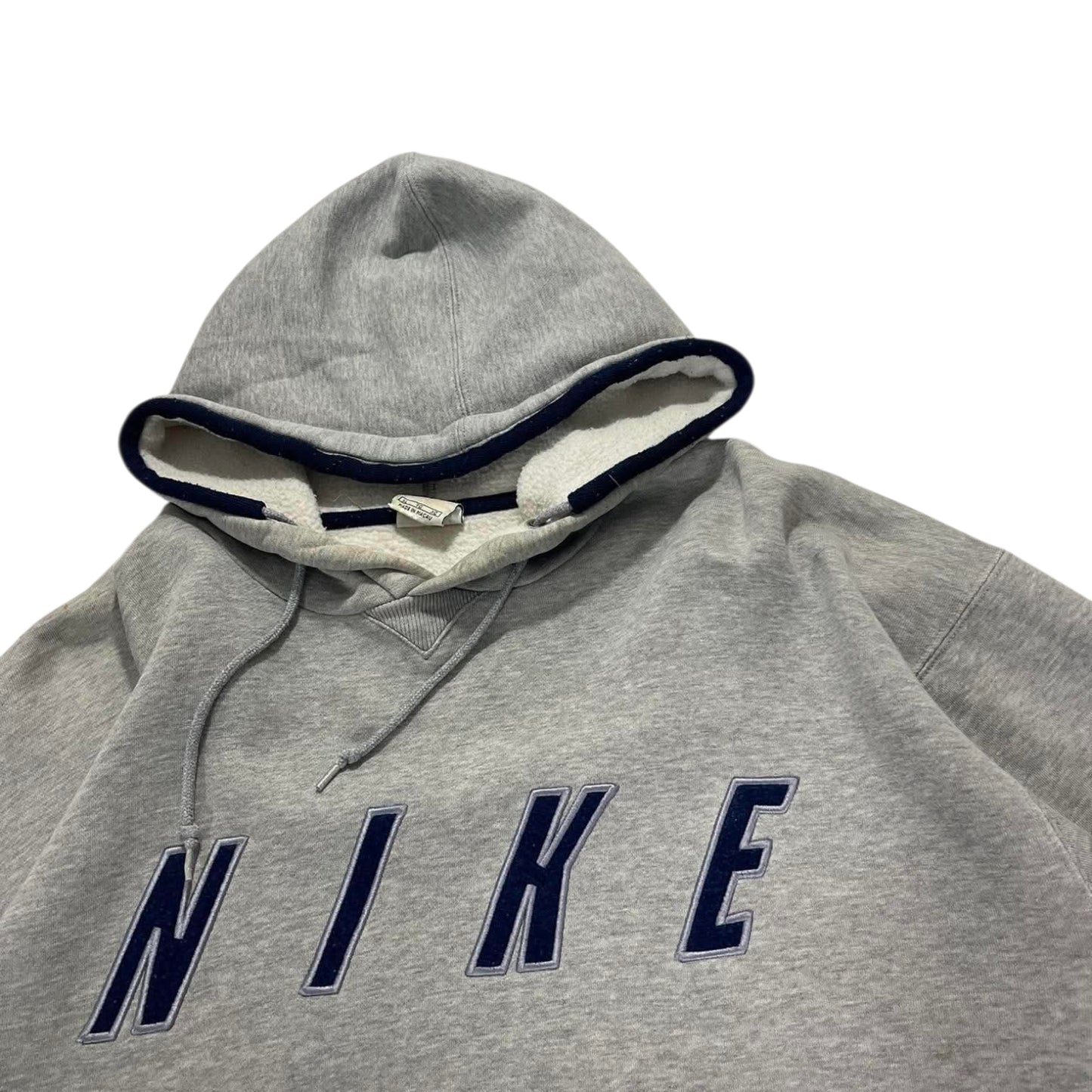 VINTAGE SPELLOUT NIKE GREY HOODIE (M-L)