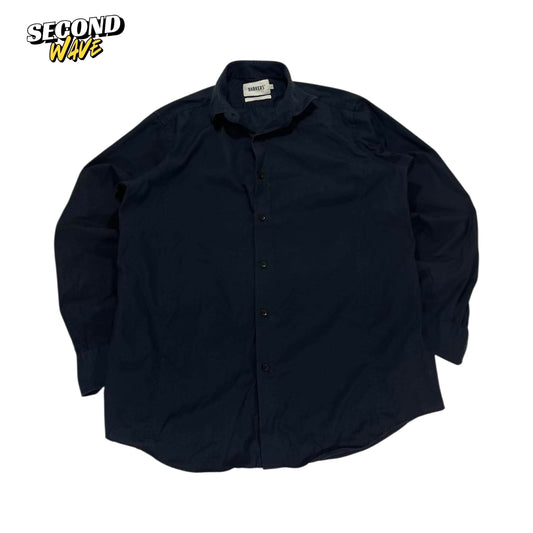 CLASSIC PLAIN BARKERS BLACK TAILORED BUTTON UP (L)