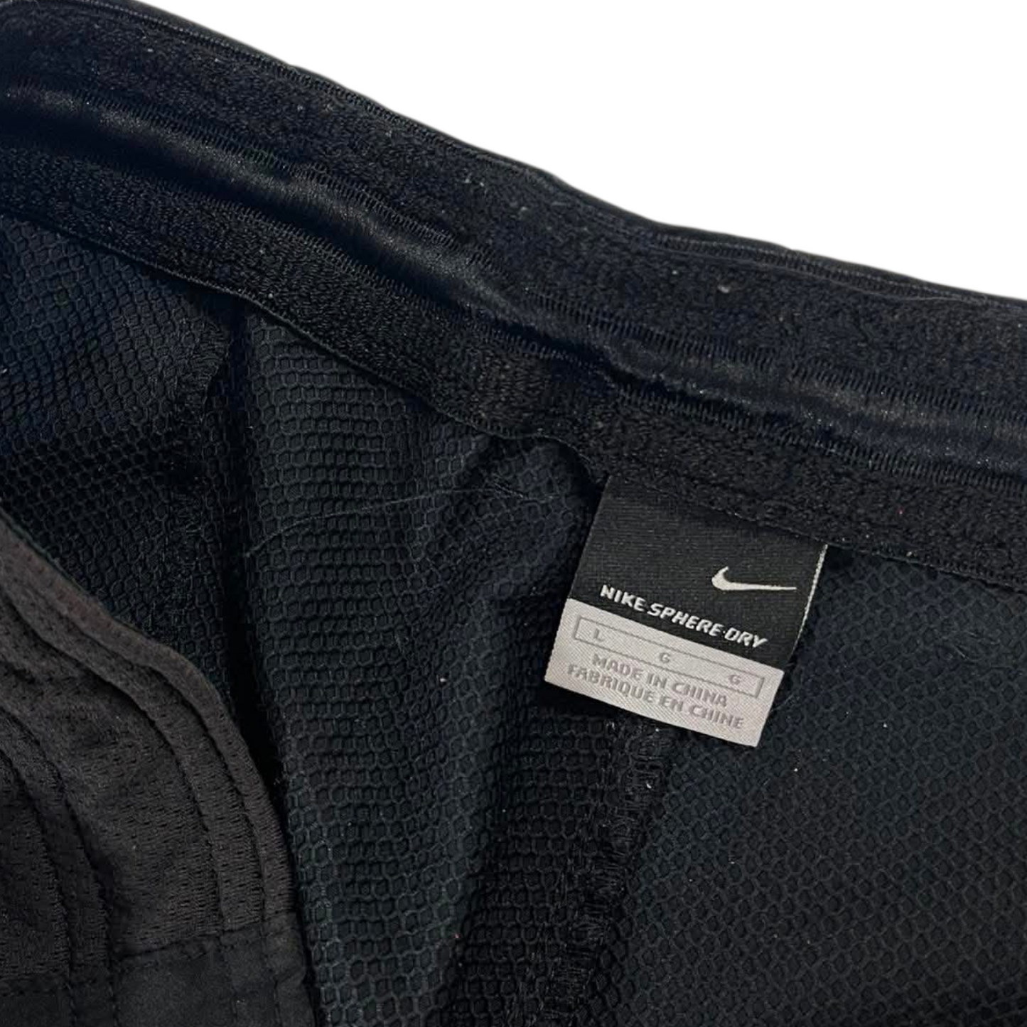 NIKE BLACK/GREEN TRACK PANTS (L) ³