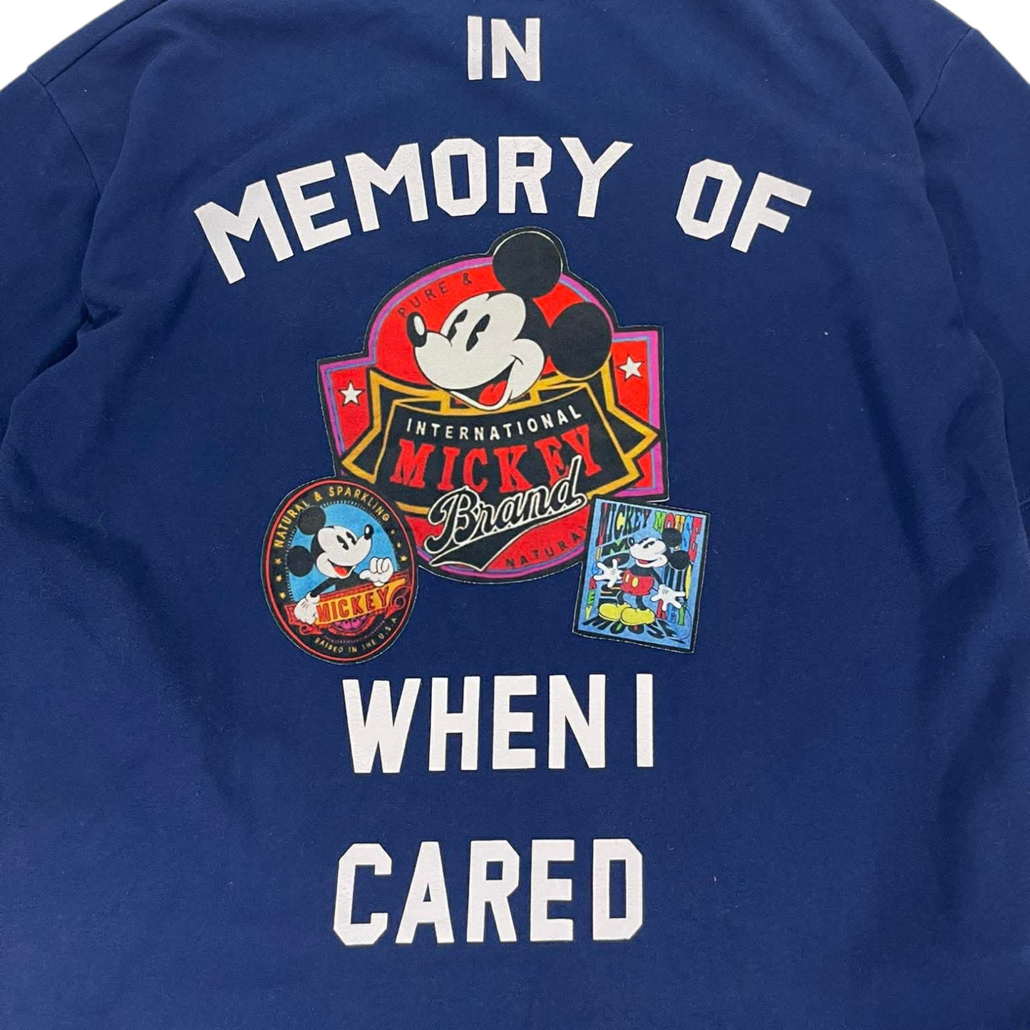 VINTAGE DISNEY MICKEY  MOUSE NAVY BLUE COTTON T-SHIRT (34)