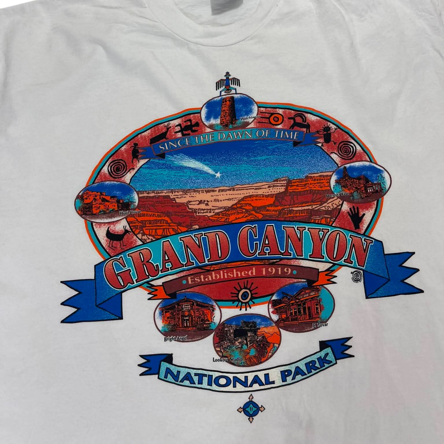90S GRAND CANYON WHITE COTTON T-SHIRT (XL)