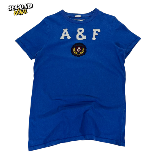 Y2K ABERCROMBIE & FITCH BLUE T-SHIRT (M)